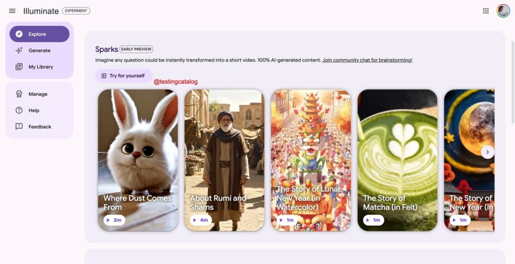 قابلیت تولید ویدیو در Illuminate گوگل