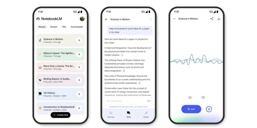 اپلیکیشن NotebookLM